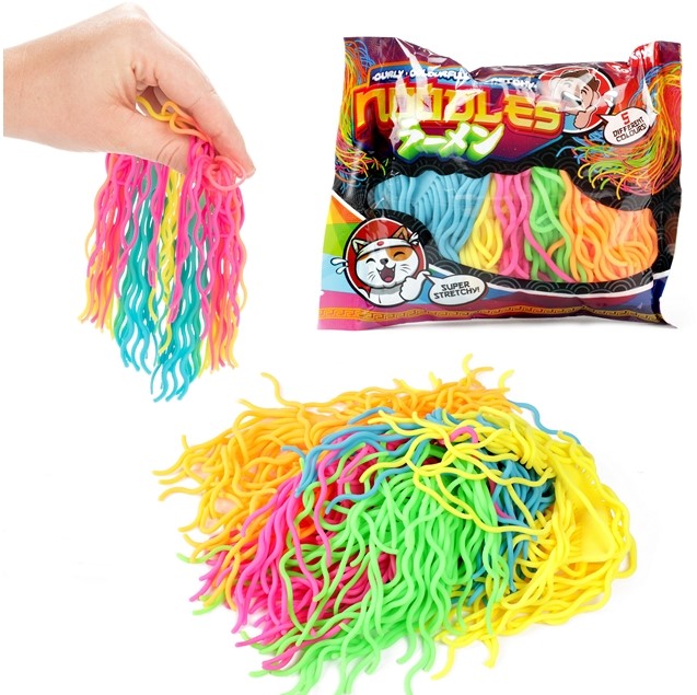 Kolorowe Kręcone Noodles Super Stretchy 5 sztuk