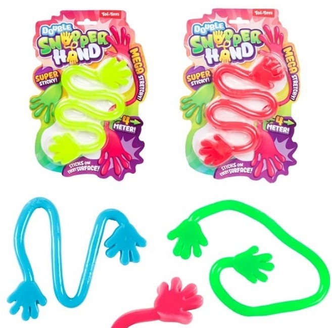 Zabawkowe Rękawice Sticky Hands Duo na Karcie Blister 16x23 cm (4 wzory)