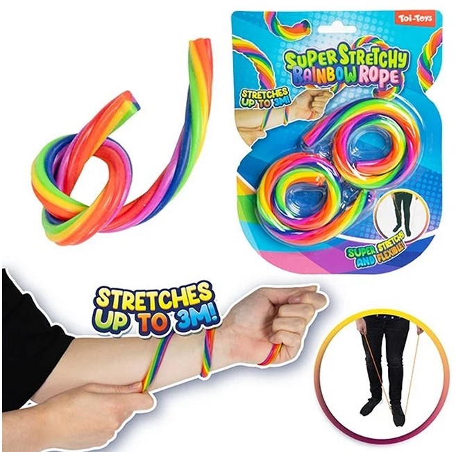 Fajny Super Rozciągliwy Sznurowadło -Tęczowe- 2 szt. w Blisterze