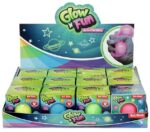 GLOW N FUN ANTI STRESS BALL 6CM GLOW IN THE DARK 4 ASSORTED IN DISPLAY (12) Kula Antystresowa Glow N Fun 6 cm Glow W Ciemności (4 wzory) - obrazek 2