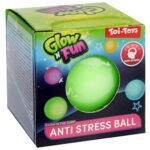 GLOW N FUN ANTI STRESS BALL 6CM GLOW IN THE DARK 4 ASSORTED IN DISPLAY (12) Kula Antystresowa Glow N Fun 6 cm Glow W Ciemności (4 wzory) - obrazek 3