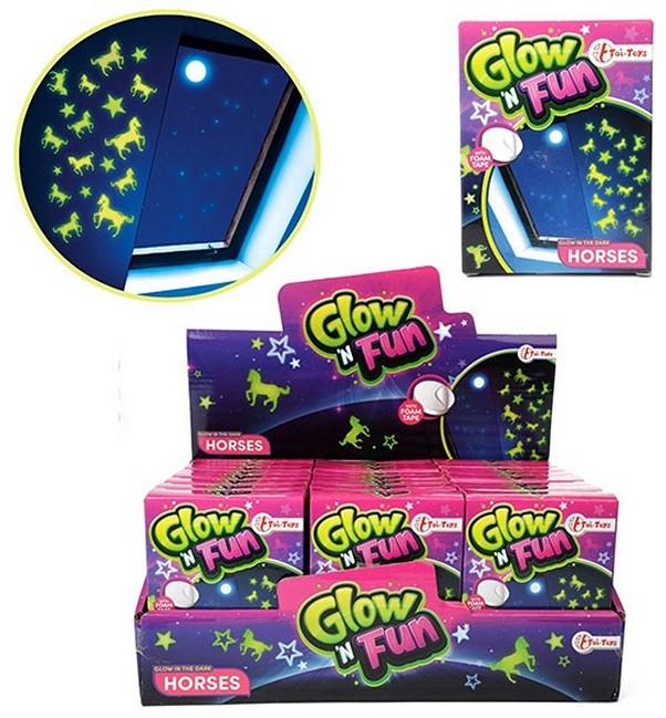 Glow N Fun Naklejki Świecące W Ciemności Koń 9 x 12 cm (24 szt.)