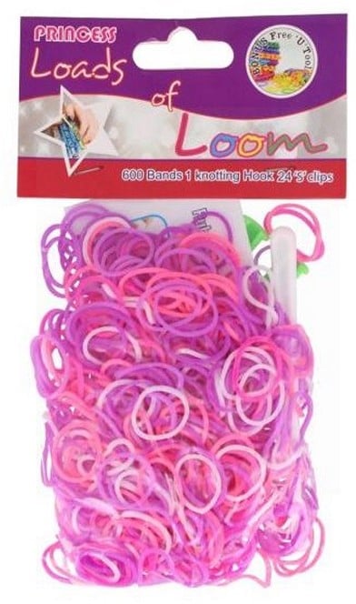 Zestaw Loom Bands Księżniczki 9,5 cm x 17 cm