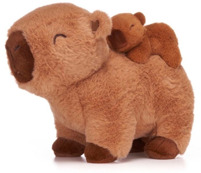 PLUSH CAPYBARA STANDING + BABY 3 ASSORTED 25CM - obrazek 4