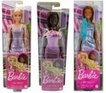 BARBIE DOLL WITH GLITTER DRESS 3 ASSORTED 10X32.5CM