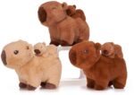 PLUSH CAPYBARA STANDING + BABY 3 ASSORTED 25CM
