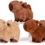 PLUSH CAPYBARA STANDING + BABY 3 ASSORTED 25CM