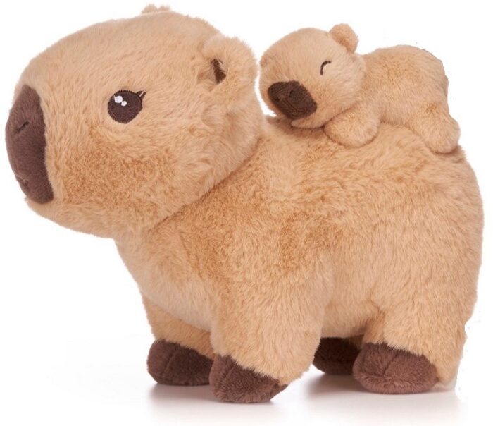 PLUSH CAPYBARA STANDING + BABY 3 ASSORTED 25CM - obrazek 2