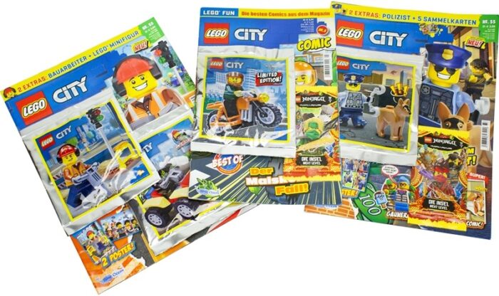 XL-BLINDBAG LEGO BAUSTELLEN-ACTION! 24X37CM (3X MAGAZINES + 3X LEGO EXTRAS) - obrazek 2