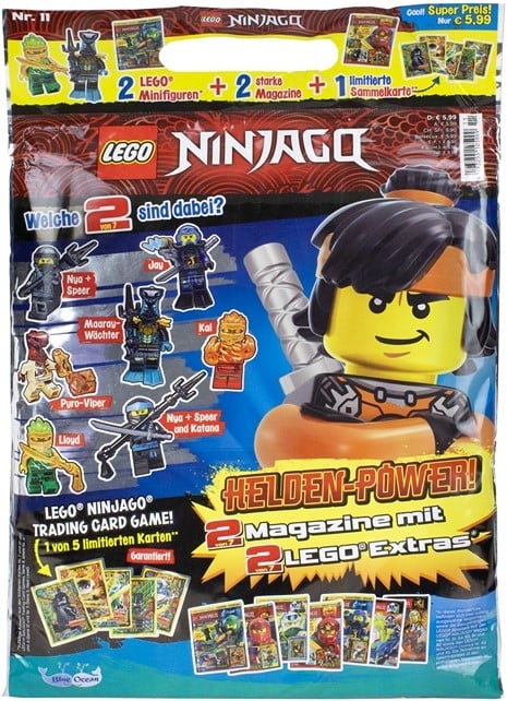 XL-BLINDBAG LEGO NINJAGO HELDEN-POWER 24X37CM (2X MAGAZINES + 2X LEGO EXTRAS)